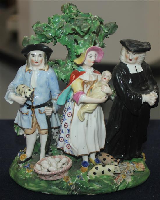 Four Derby porcelain groups or figures, late 18th / early 19th century,